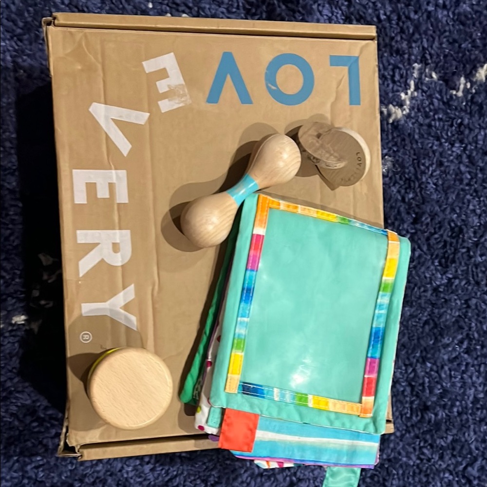 Lovevery Kids Learning Toy Set - Green and Natural Wood